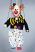 Клоун , деревянная кукла марионетка